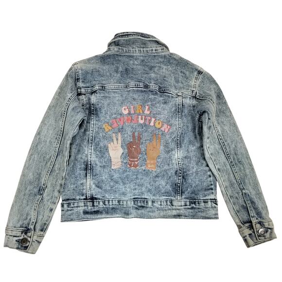 Barbie Little Girl Revolution Jean Denim Jacket Blue Size M / 7-8 - Picture 1 of 5